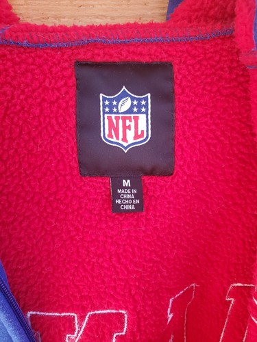 NFL New York Giants Fleeced Lined Zip Up Hoodie Size Medium - Picture 6 of 9