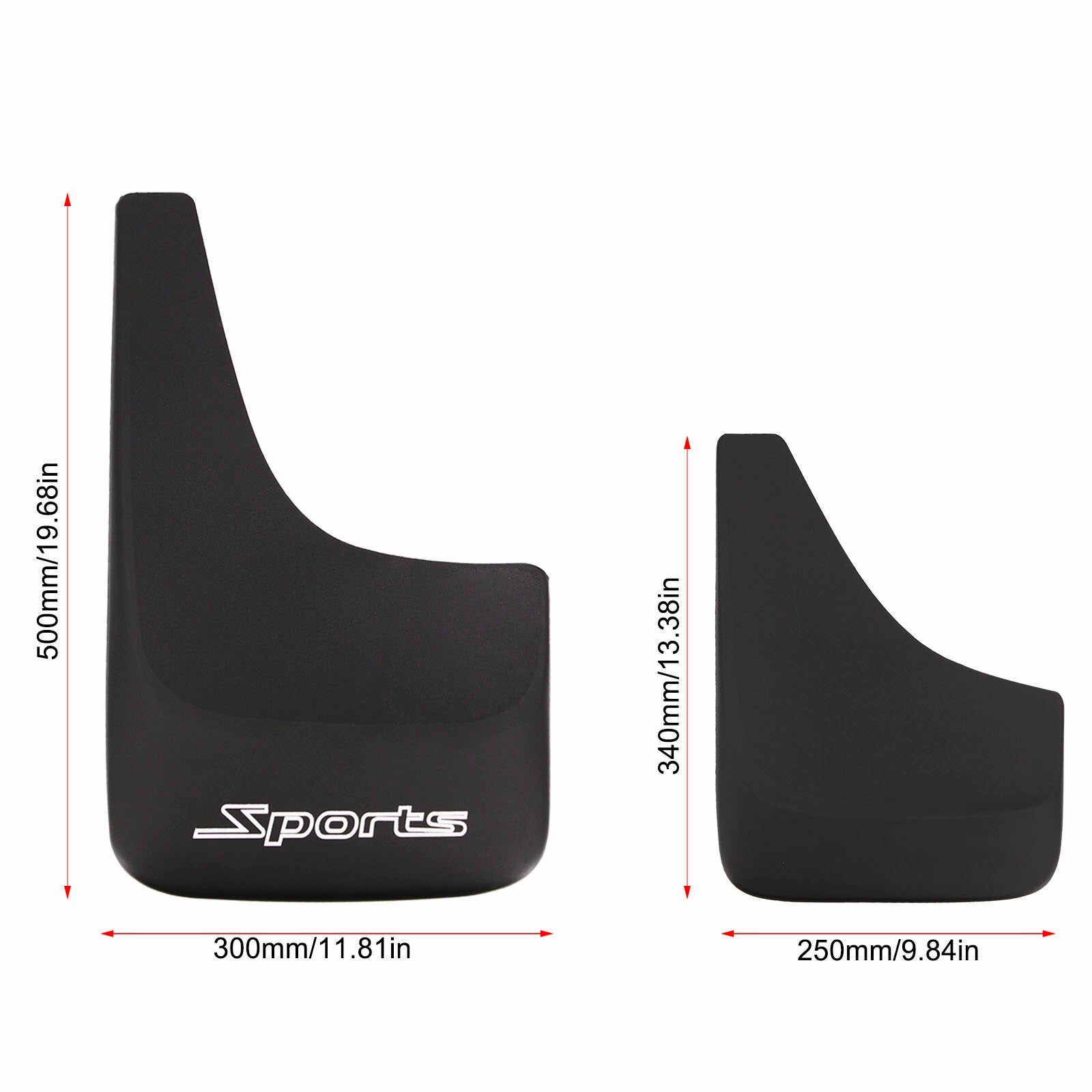 Sports Mud Flaps Splash Guards Rally Flares Set For Dodge Ram 1500 2500