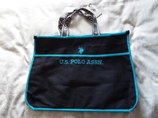 " U.S. POLO ASSN Halifax L Shopping Tote Bag in Navy 100% Cotton Canvas RRP £100