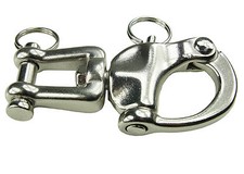 Edelstahl V4A Patenthaken, 7 cm, Panikhaken, Hundeschlitten Schlittenhunde Hund