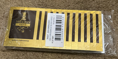 Paco Rabanne 1 MILLION PRIVE  For Him 12 Spray Samples Pack Sealed Travel RARE