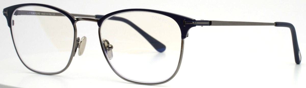 TOM FORD TF5750-B 091 Navy Gunmetal Mens Oval Full Rim  display picture 1