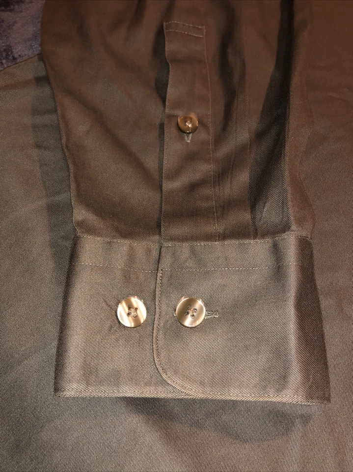 Camisa de vestir de manga larga con botones Perry Ellis Portfolio para hombre 16 1/2 36/37 Foto 3 de 4