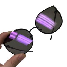 Cat Eye Sunglasses Women Fashion Design Shades Trendy Sun Glasses Mirror Purple