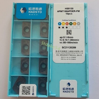 100pcs APMT1604PDER-FM HS5130 HADSTO Tools CNC blade Carbide Inserts NEW