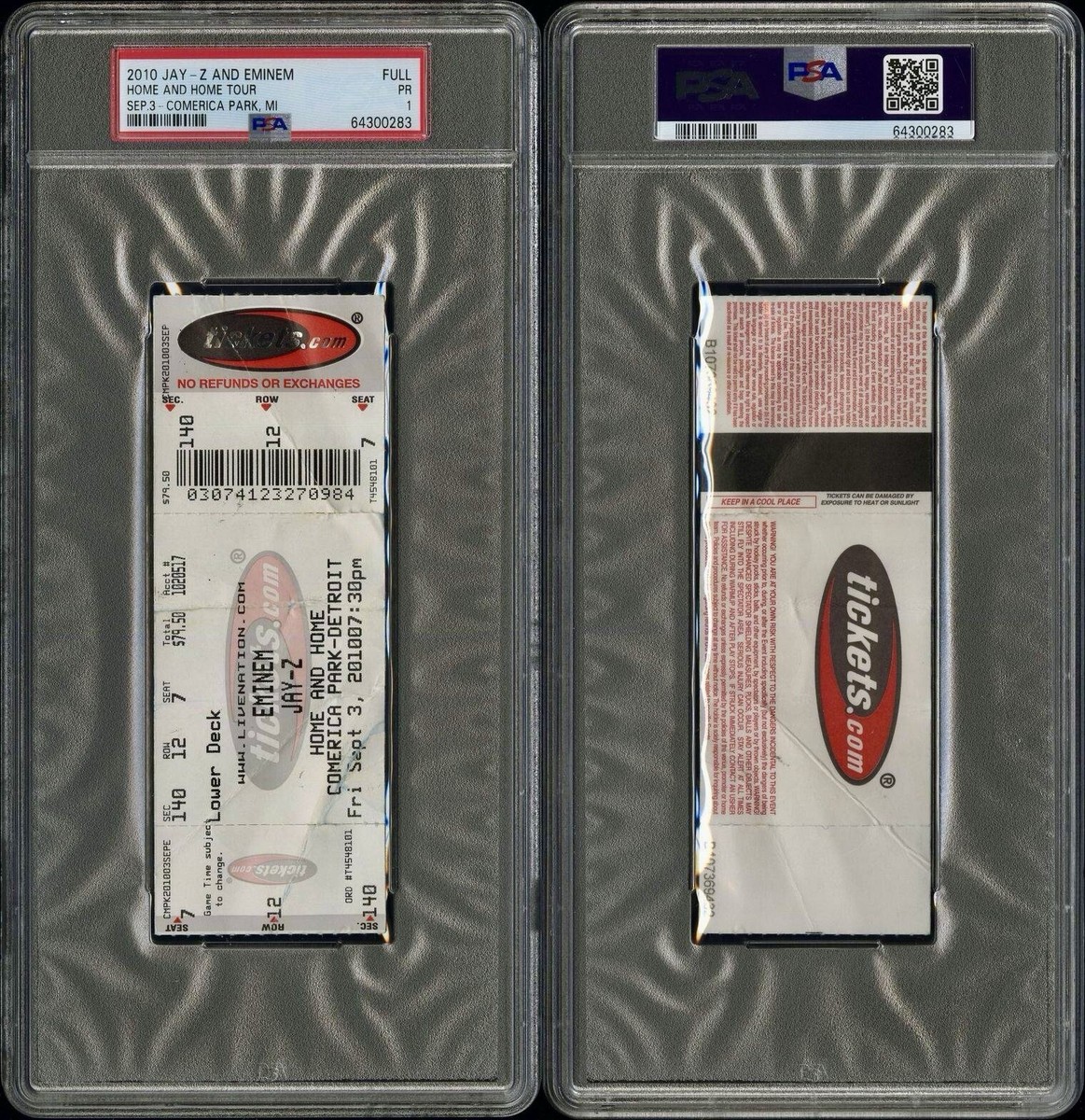 EMINEM & JAY-Z HOME & HOME TOUR CONCERT FULL TICKET🎟️9/3/2010