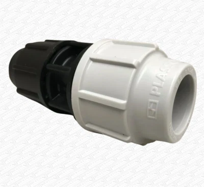 25mm Blue MDPE to Old 1/2" Black Water Main Pipe Metric to Imperial Joiner