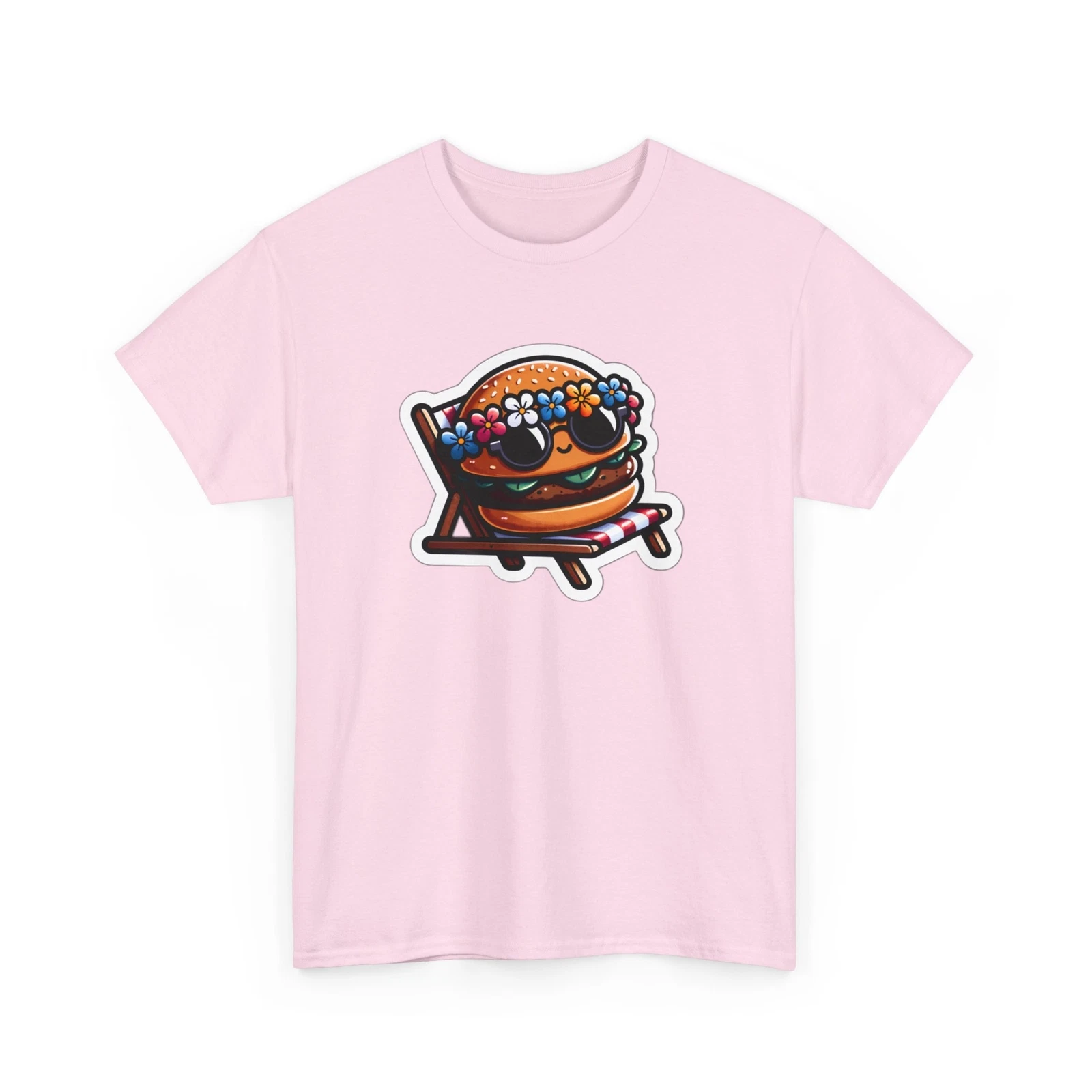 Unisex Adult T Shirt Cute Hamburger Wearing Sunglasses Lei Aloha Vacation Summer
Opens in a new wind