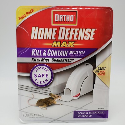 Ortho Home Defense Max Mouse Trap Kill and Contain Twin Pack