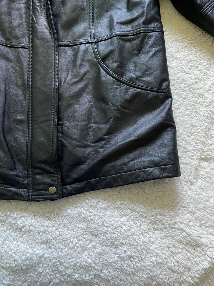 Field Gear мужчин размер M натуральной кожи 3/4 рукав черная куртка (C4) - Изображение 3 из 4