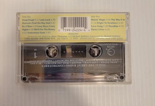 Tesla The Great Radio Controversy Cassette Tape and Case 1989 Hard Rock Geffen - Picture 2 of 3