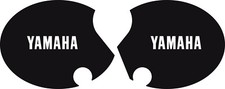 XT500 ab'80- Seitendeckelaufkleber-Set 'YAMAHA' schwarz weiß Side Cover Decal