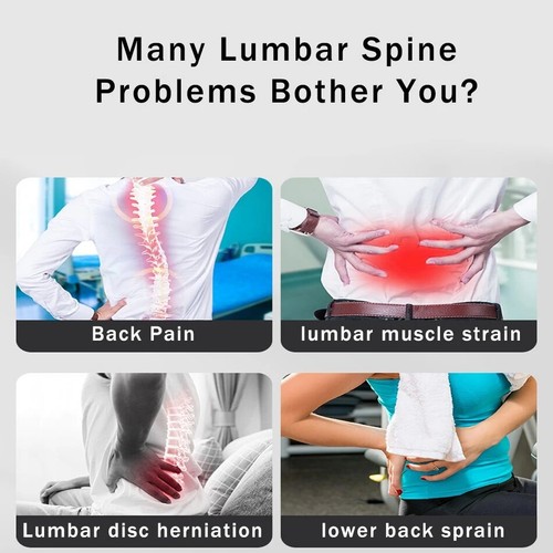 Medical Lumbar Support Belt For Lower Back Pain Relif Spine Brace Protector UK - Picture 3 of 22