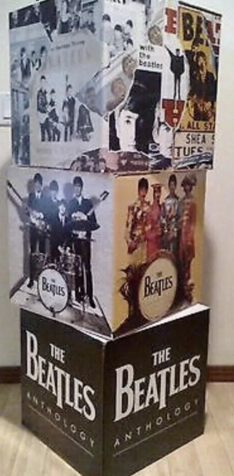 Beatles Anthology 3 Cube Promo Standee Rare vintage floor display 1996 Official
