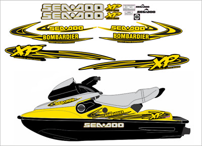 SEADOO XP 2000 Graphics / Decal / Sticker Kit YELLOW