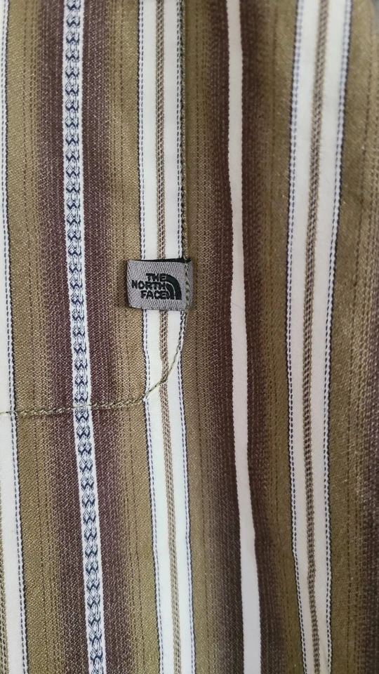 Camisa Northface Para Hombres Serie A5 Multicolor Rayas LS Botón, Mediana  Foto 3 de 4
