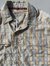 Men's SIMMS Shirt Multicolor Button-Down L Fishing Outdoor Hunt Lightweight Zip