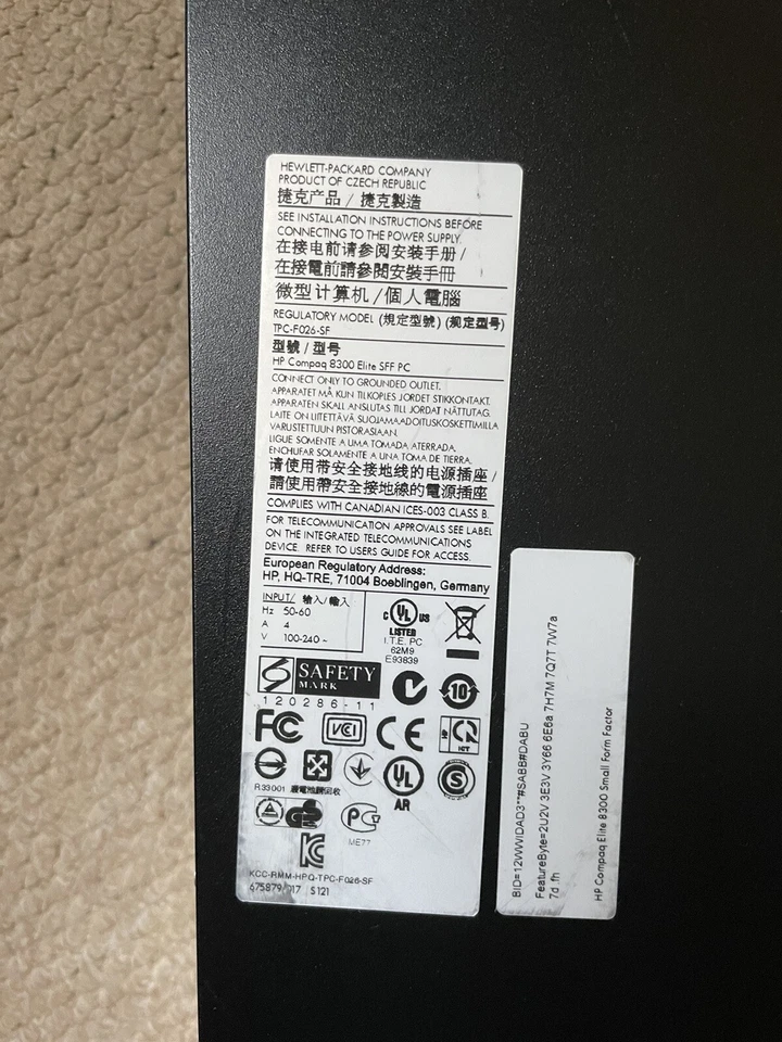 HP Compaq Elite 8300 Ultra Slim Desktop PC - READ DISCRETION - Image 4 of 4