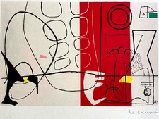 Le Corbusier Lithograph 375 Ex. COA Original Mourlot Edition - Paris 1970
