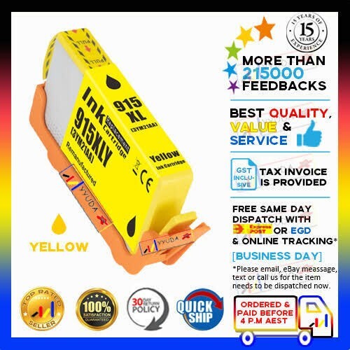 4 x NON-OEM 915XL BK/C/M/Y HY ink cartridges for HP Officejet 8010/8020/8030 - Picture 8 of 8