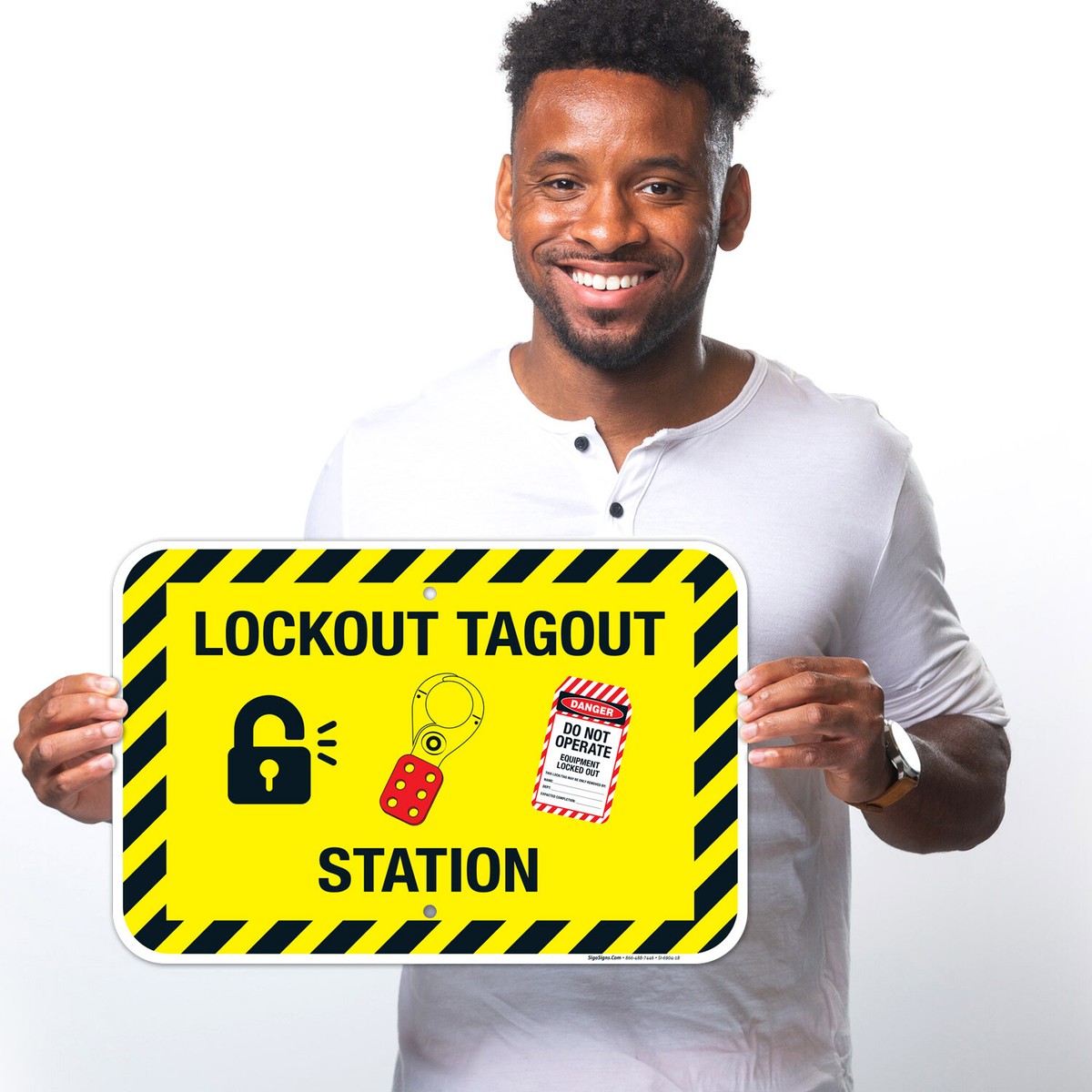 18x24 Safety Signage Lockout Tagout Station Sign - 18x24 Inch ...