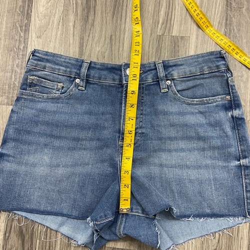 TRUE RELIGION Maisie Stretch Blue Denim Cut Off Jeansshorts Damen Gr. 29 - Bild 8 von 9