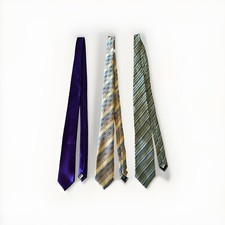 Geoffrey Beene Tie Necktie Lot Of 3 1 Silk 2 Polyester