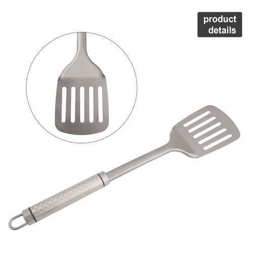 Non Slip Handle Camping Camping Cooking Spatula Light Weight Stainless Steel - Picture 4 of 12