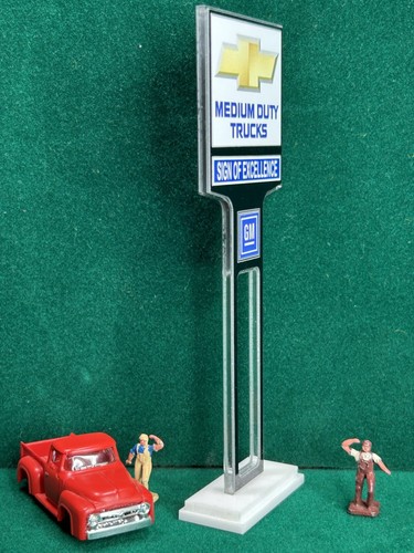 HO Scale Chevrolet Medium Duty Trucks Dealership Lot Sign Graphic Advertisement - Picture 3 of 9