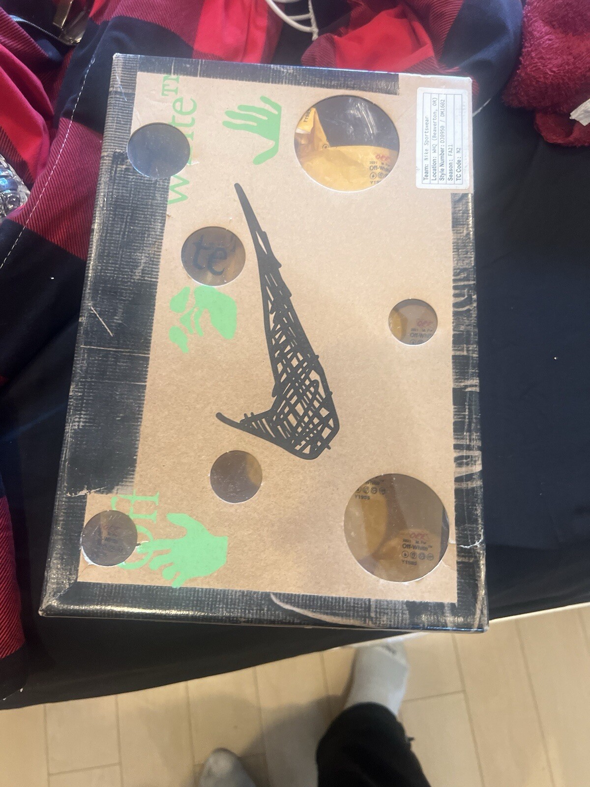 OFF WHITE X NIKE Taglia 9 5 Nike bianco sporco x lotto basso schiacciato 11 di 50