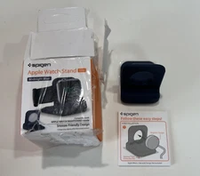 Apple Watch Series 7 6 5 SE Night Stand | Spigen S350 Midnight Blue