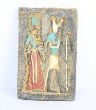 PHARAONIC ANCIENT EGYPTIAN HANDMADE Nefertari with Horus Stella Stela (BA)
