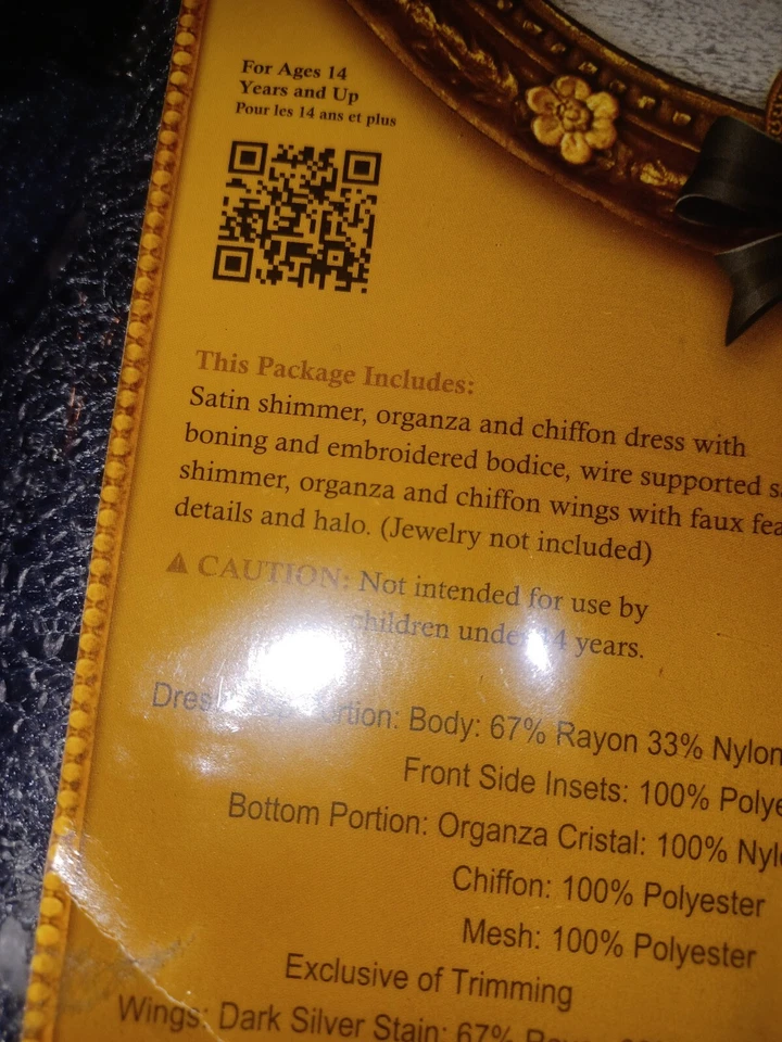 Dark Angels Desire Costume Halloween Corset Dress with Wings/ Halo Size Medium - Image 4 of 4