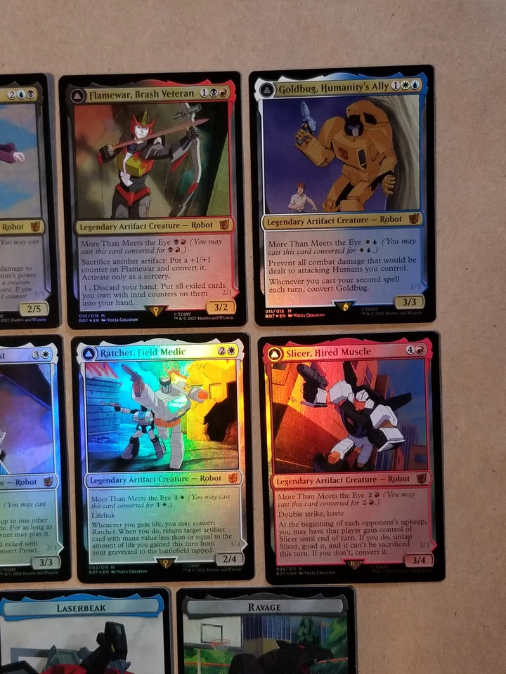 MTG BRO BOT Transformers 15 Card FOIL Set w/ Ravage & Laserbeak Token NM/MINT - Image 4 of 4