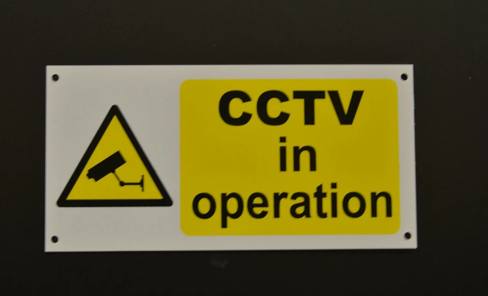 CCTV IN OPERATION sign or sticker warning camera security 200mm x 100mm