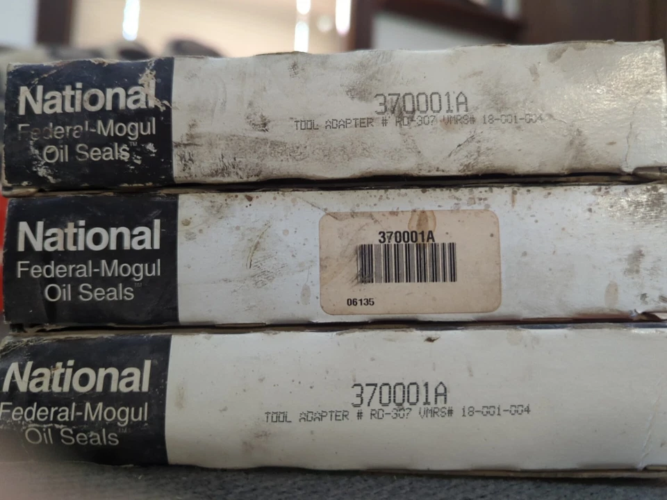 Sello de rueda National 370001A | Sello de aceite de cubo | Sello de baño | Nuevo stock antiguo | Paquete de 3 Foto 2 de 2
