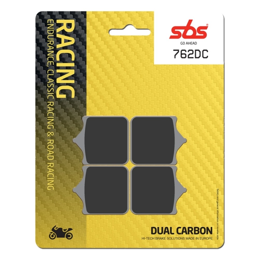 SBS 762DC Front Motorcycle Dual Carbon Racing Brake Pads (TRACK USE ONLY) - Image 7