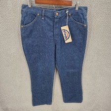 Vintage Wrangler Jeans 34x30 Fits 32x30 Blue 70s Deadstock No Fault Denim