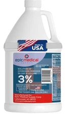 Epic Medical Supply Hydrogen Peroxide First Aid Antiseptic 3% USP, Gallon