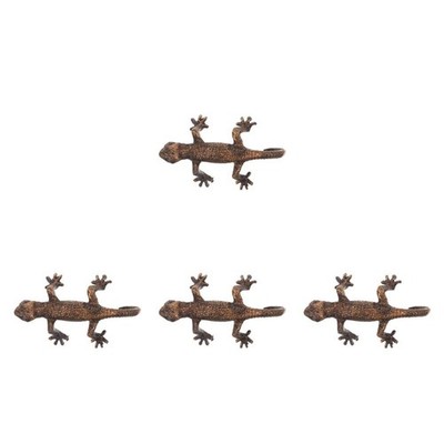4 PCS Wandbehang Gartendekoration Hängende Eidechsenornamente Hänger Statue