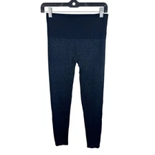 Assets By Spanx Gray Leopard Skinny Ankle Fit Knit Compression Leggings Size L