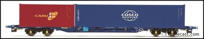 Hornby R60132 Touax, KFA, Containerwagen mit 1 x 20' & 1 x 40' Epoche 11, OO
