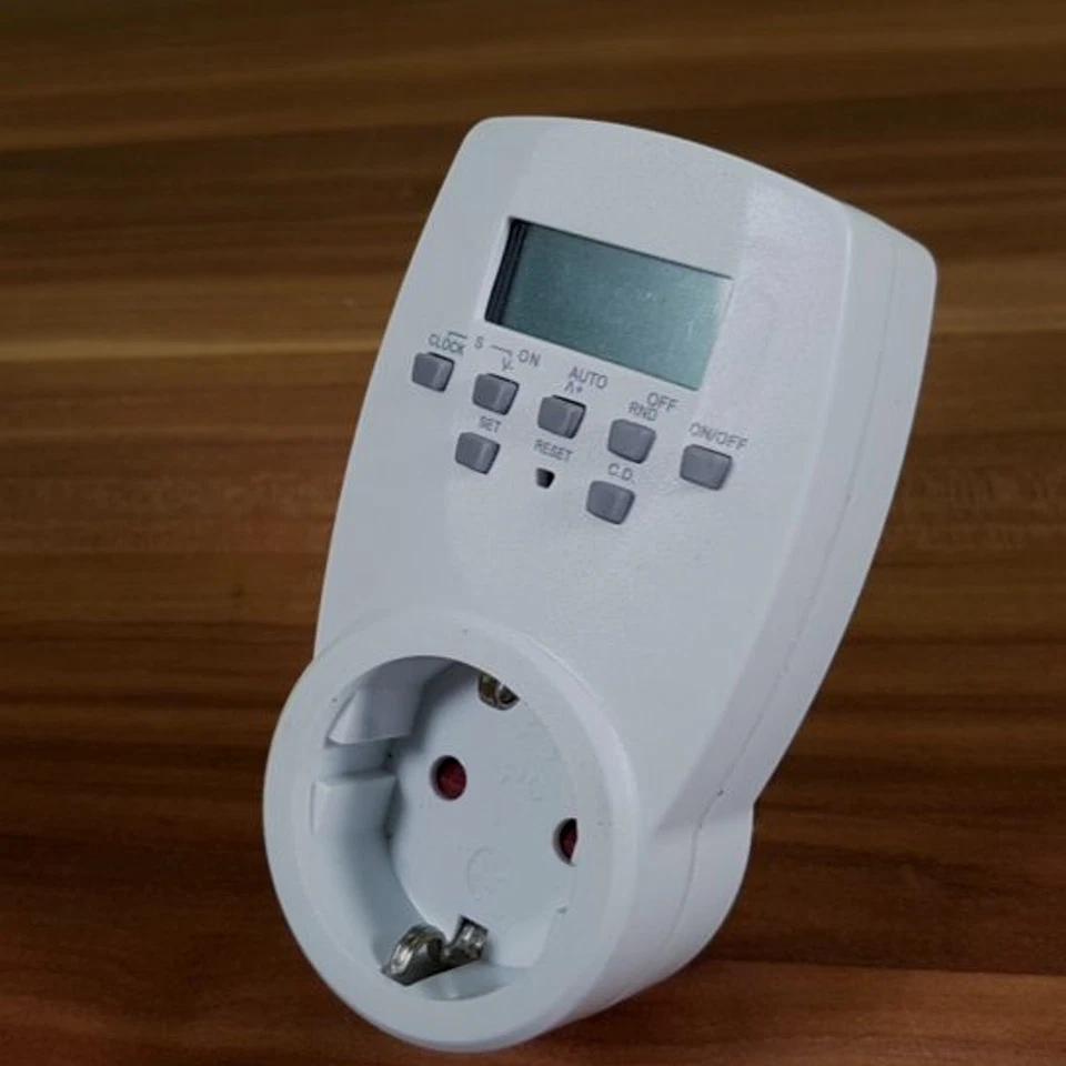 Digitale Zeitschalt-Uhr Countdown Zufallsfunktion Notakku 20 Schaltzeiten/Tag - Bild 3 von 4