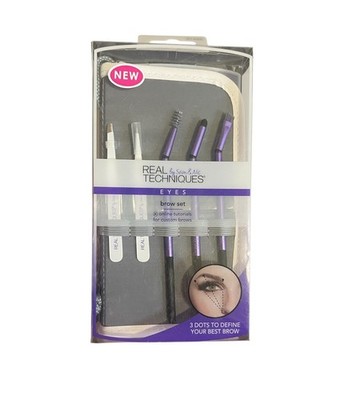 Real Techniques Eyes Brow Set 5 Tools Panoramic Case By Sam & Nic Beauty Tool
