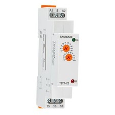 Multi-Function Time Relay, 16A Delay Off SPDT, DIN Rail Mounting 12-240VAC/DC