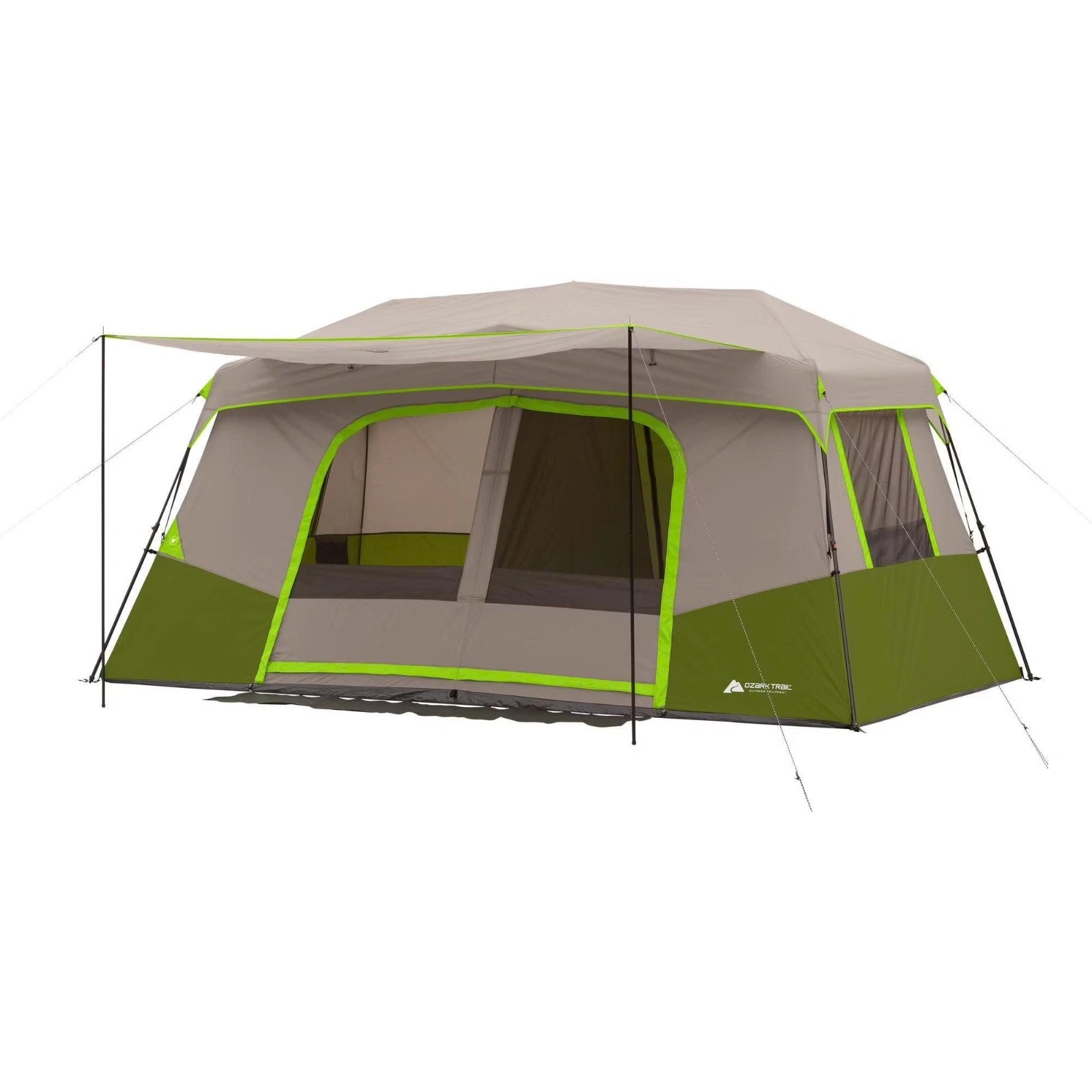 Ozark Trail 11-Person Instant Cabin Tent with Private Room, Green
