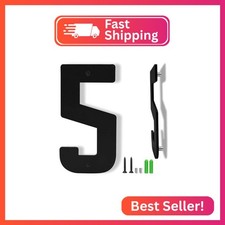 2.5" Floating House Numbers, Aluminum Metal Address Number for Outside 5