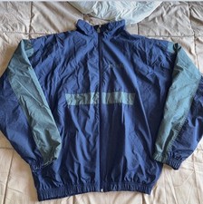 Vintage Russel Athletic Zip Up Windbreaker Size Large Navy