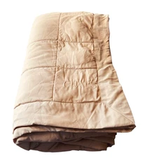 Chaps Blanket Baffle Box Quilted Puffer Lodge Full/Queen Tan Ralph Lauren