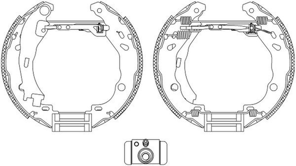 Bremsbackensatz Ø 203 Mm 37 Mm Hella Passend FüR U.A. CitroËN C3-image